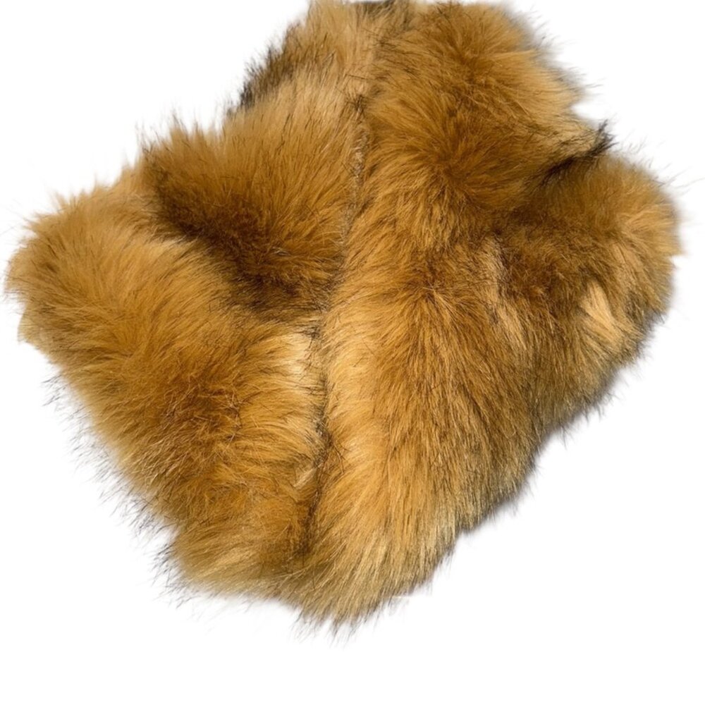 LF NEW NWT caramel brown faux fur snood